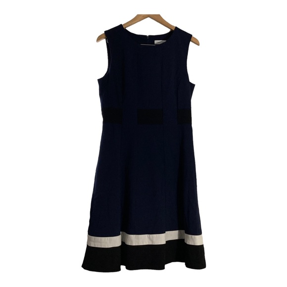 calvin Klein dress block navy sleeveles round neck size 8 - Picture 11 of 16